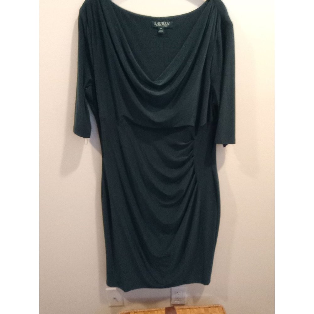 Dark green dress Lauren by Ralph Lauren size 16